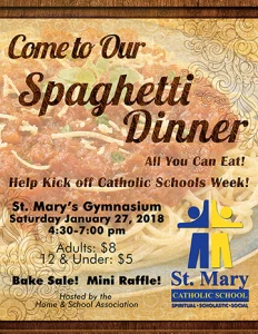 Spaghetti Dinner @ St. Mary Gym