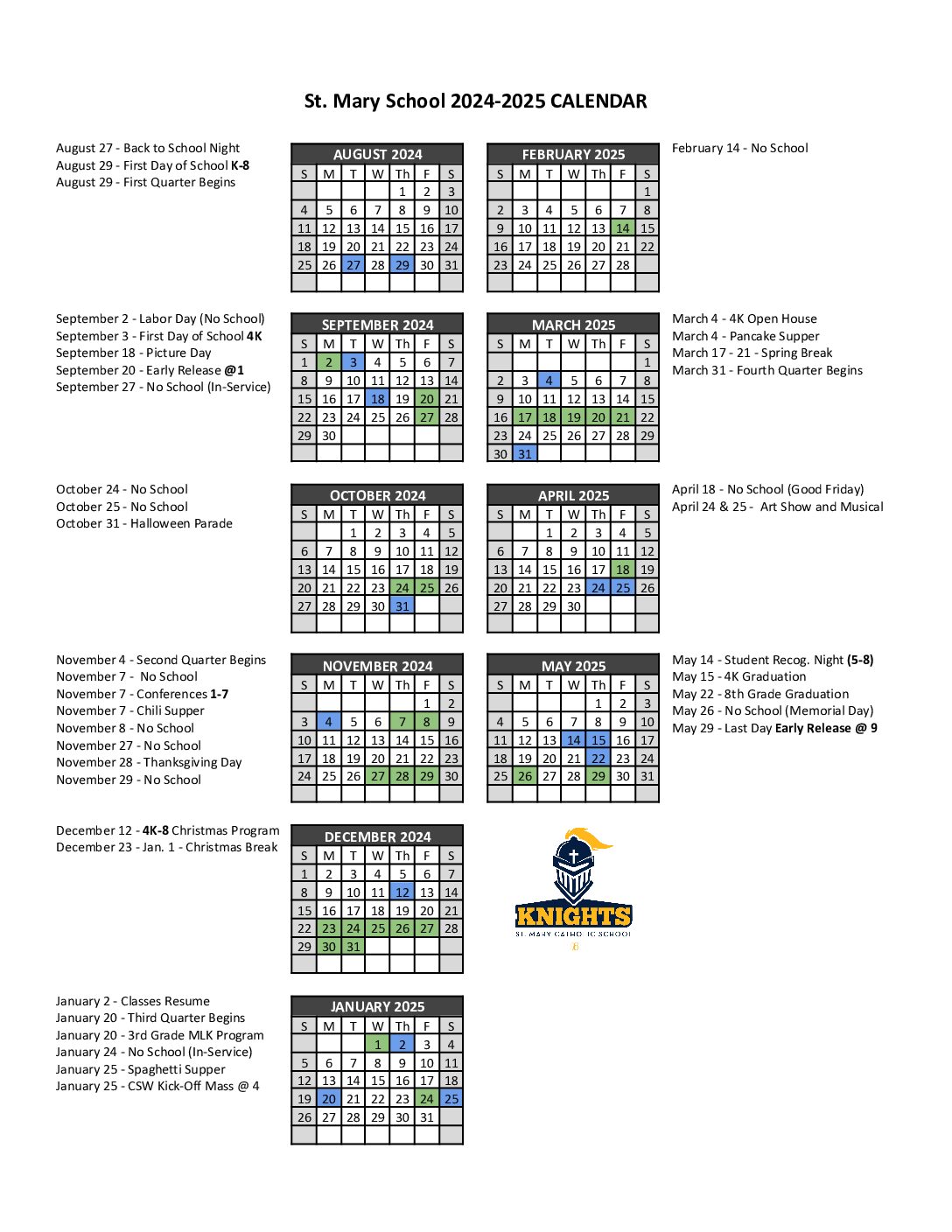 2024-2025 - St Mary Catholic School | Portage, WI